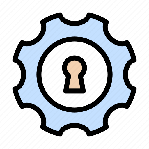 Gear, keyhole, protection, security, setting icon - Download on Iconfinder