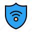 badge, internet, security, shield, wireless 