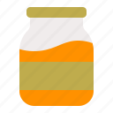 bottle, container, food, glass, jam, jar, processed