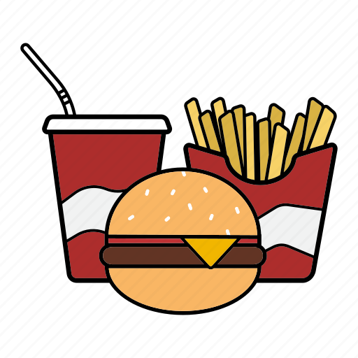  Fast food junk food snacks icon 