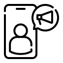influencer, mobile, phone, megaphone, communications, smartphone, marketing, user