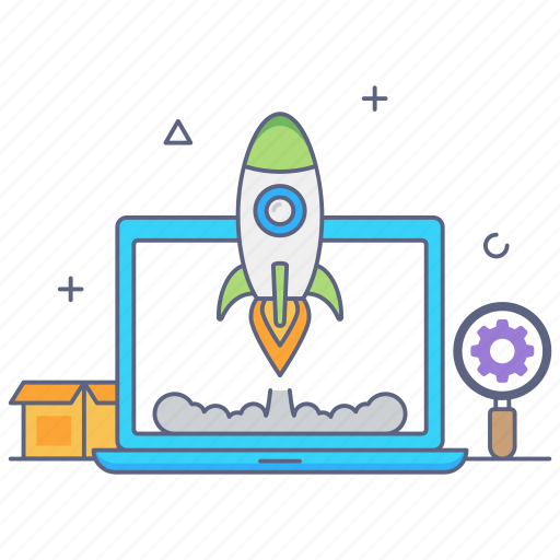 Online product launch, startup, initiation, mission, launch icon - Download on Iconfinder