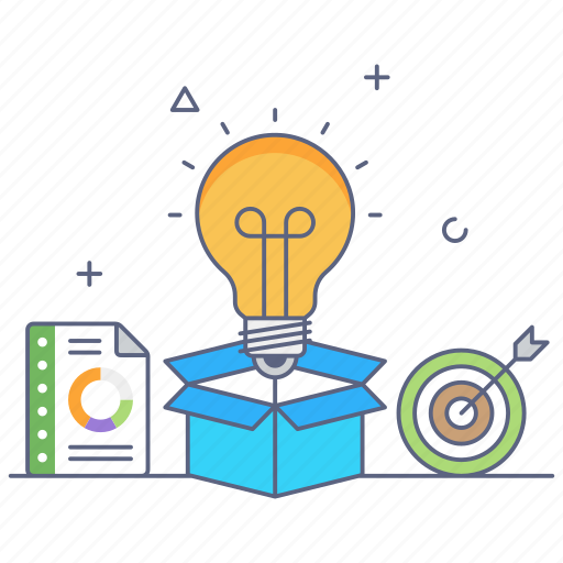 Product innovation, creative thinking, idea box, think out of box, bright idea icon - Download on Iconfinder