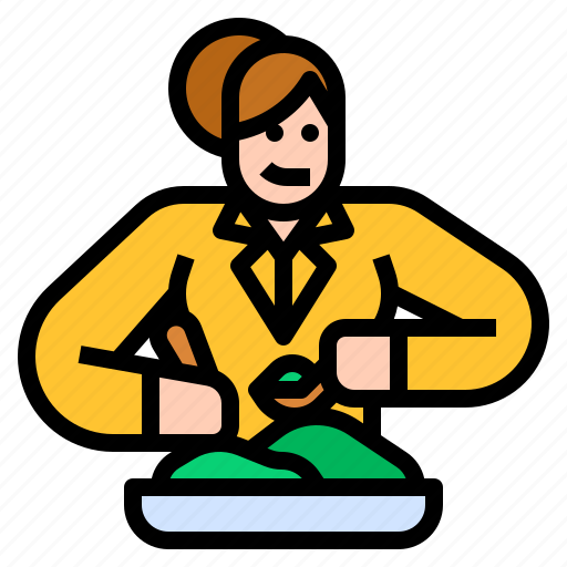 Businesswoman, eat, eating, food, lunch icon - Download on Iconfinder