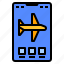 airplane, application, mode, phone, smartphone 