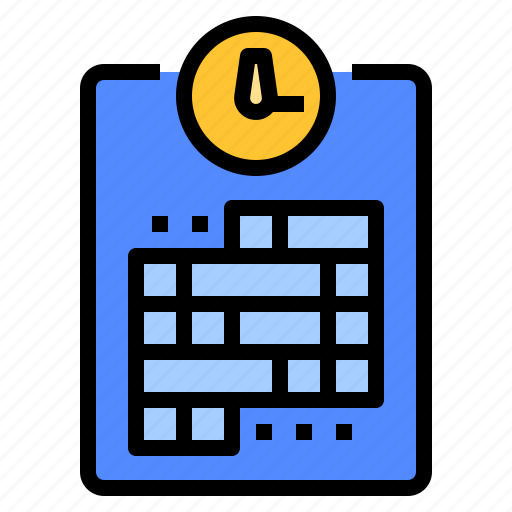 Calendar, schedule, sheet, time, work icon - Download on Iconfinder