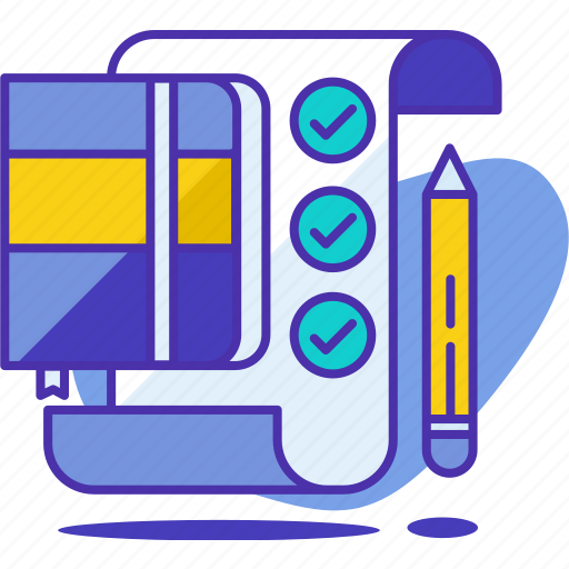 Check, list, notebook, pencil, productivity, task icon - Download on Iconfinder