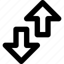 sort, arrange, rank, arrows
