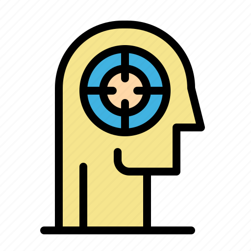 Arrow, concentration, focus, head, human icon - Download on Iconfinder