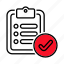 clipboard, approve, correct, approved, done 