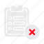 clipboard, remove, delete, file, failure, incomplete 