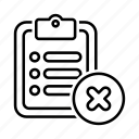 clipboard, remove, delete, file, failure, incomplete
