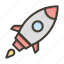 rocket, spaceship, launch, startup, space 