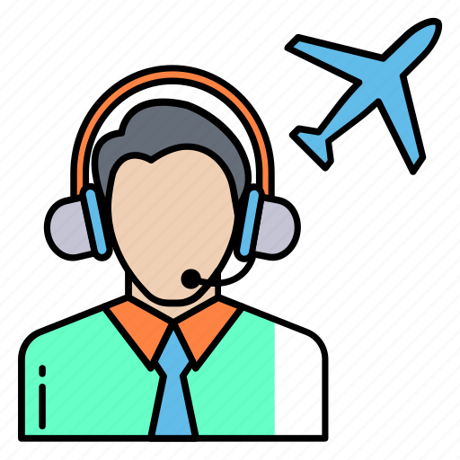 Aircraft, aviation, aviator, call, centre, pilot, profession icon - Download on Iconfinder