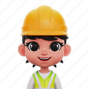 female, worker, person, avatar, construction