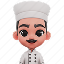 male, chef, avatar, cook, kitchen