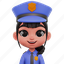 female, police, officer, avatar, person 
