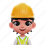 female, worker, person, avatar, construction 