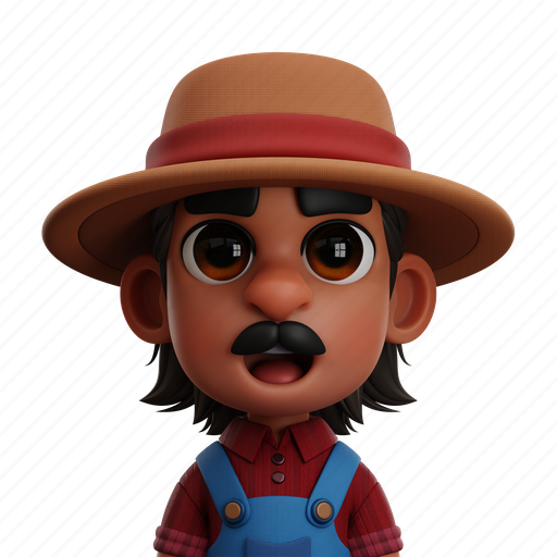 Farmer, man, agriculture, avatar, people, farming, field 3D illustration - Download on Iconfinder