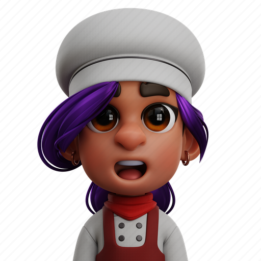 Chef, woman, metapeople, avatar, man, girl, face 3D illustration - Download on Iconfinder