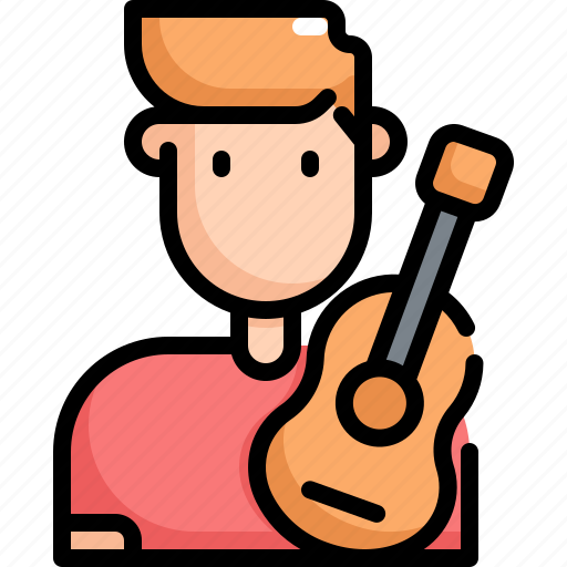 Avatar, guitar, man, musician, player, profession, user icon - Download on Iconfinder