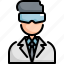 avatar, laboratory, man, profession, science, scientist, user 