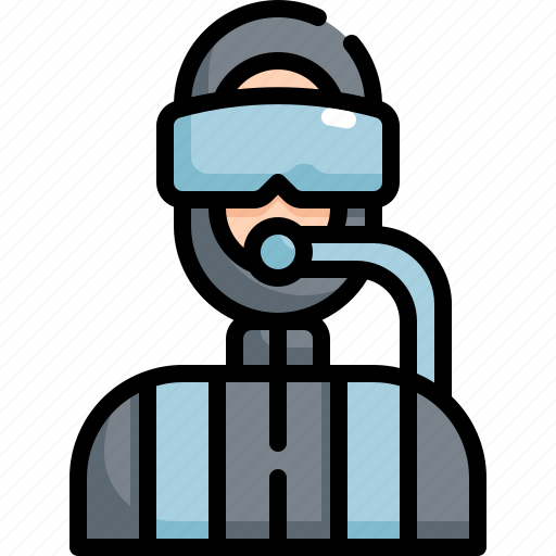 Avatar, diver, diving, man, profession, scuba, user icon - Download on Iconfinder