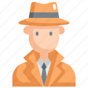 avatar, detective, man, profession, spy, user