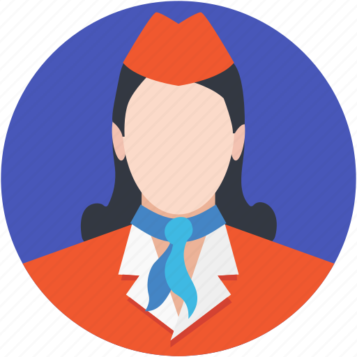 Air hostess, flight attendant, hostess, steward, stewardess icon - Download on Iconfinder