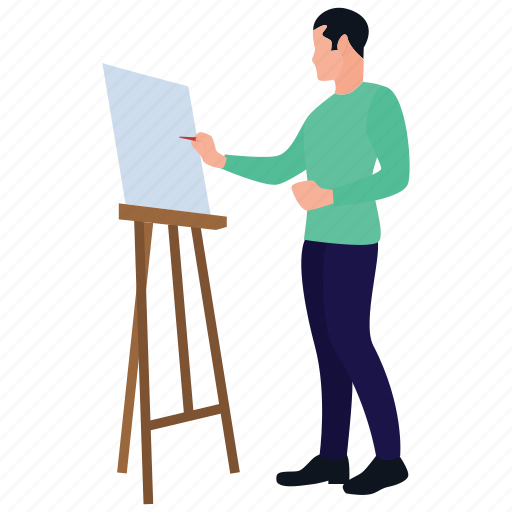 Artist, painting picture, picture making, sketch artist, sketching icon - Download on Iconfinder