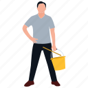 cleaning services, house cleaning, housekeeping, man cleaning, mopping man