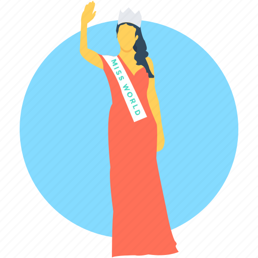 Beauty queen, miss, miss beauty, miss queen, woman icon - Download on Iconfinder