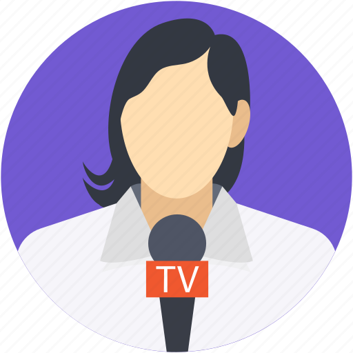 Female reporter, journalist, news reporter, people, woman journalist icon - Download on Iconfinder