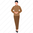 female avatar, female person, human, standing human, standing person