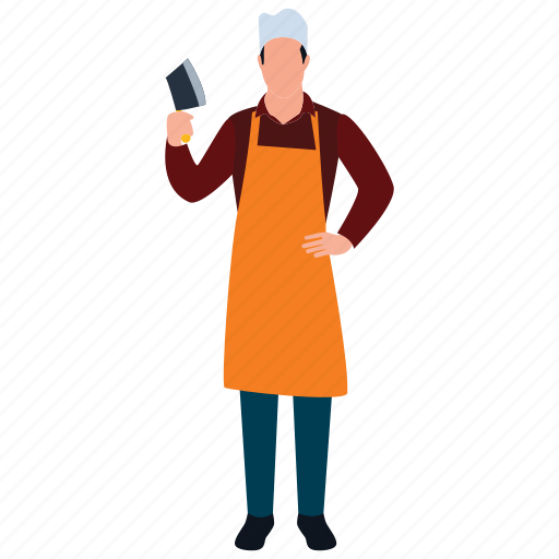 Boner, butcher, meatmarket person, skinner, slaughterer icon - Download on Iconfinder