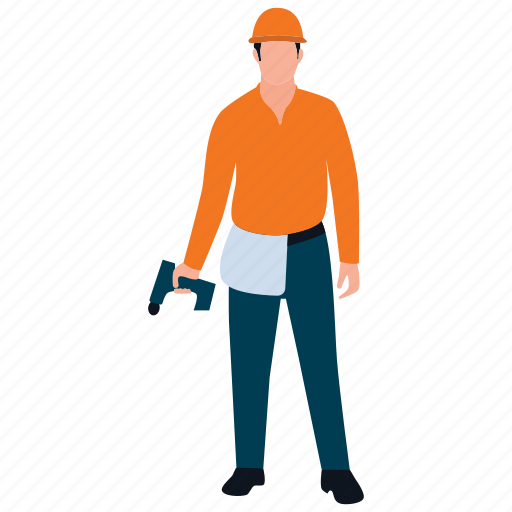 Construction officer, construction planner, engineer, male employee, male worker icon - Download on Iconfinder