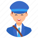 letter carrier, mail carrier, mailman, postman, professional person 