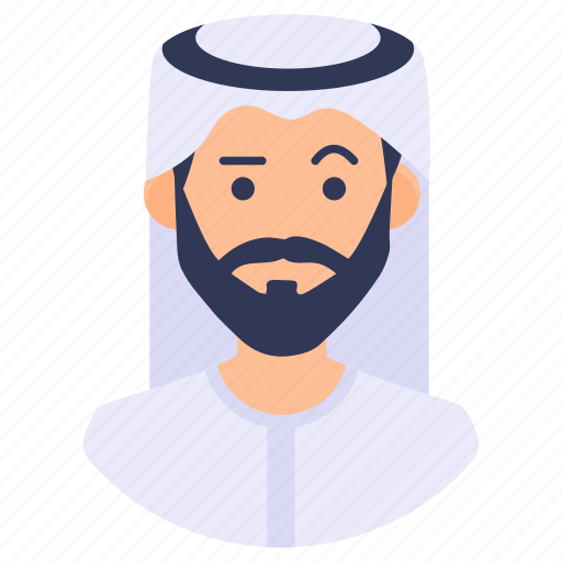 Arab man, arab sheikh, arabian man, muslim avatar, saudi person icon - Download on Iconfinder