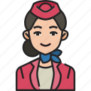 flight, flight attendant, air hostess, avatar, woman, female, cabin attendant