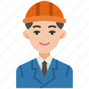 engineer, worker, man, construction, work, technician, avatar