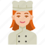 chef, cook, cooking, food, hat, woman, avatar 