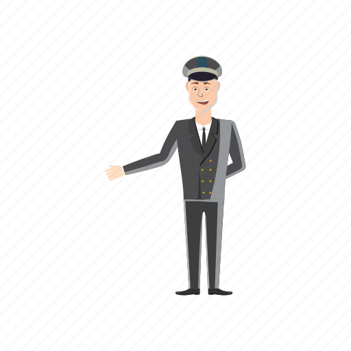 Car, cartoon, chauffeur, driver, hat, male, man icon - Download on Iconfinder