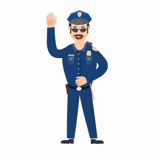 Cartoon, man, officer, police, policeman, security, uniform icon - Download on Iconfinder