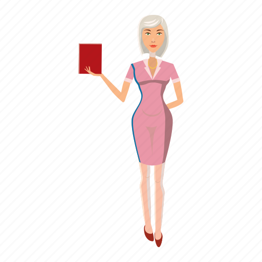 Adult, business, cartoon, female, happy, pretty, suit icon - Download on Iconfinder