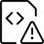 angle, bracket, code, file, notification, programming, warning 