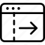 app, arrow, code, move, programming, right, window 