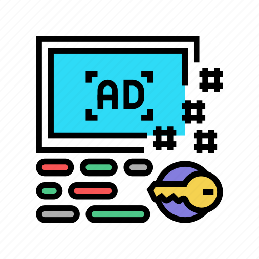 Advertising, keys, programmatic, service, audience, analytics icon - Download on Iconfinder