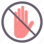 hand, prohibited, signs, stop, wait, warning 
