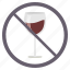 alchohal, area, avoid, drink, no wine, prohibited 