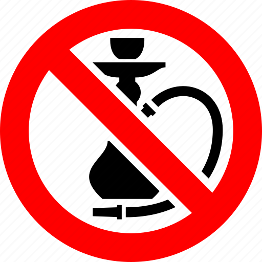 Ban, hookah, no, prohibition, sign, smoke, forbidden icon - Download on Iconfinder